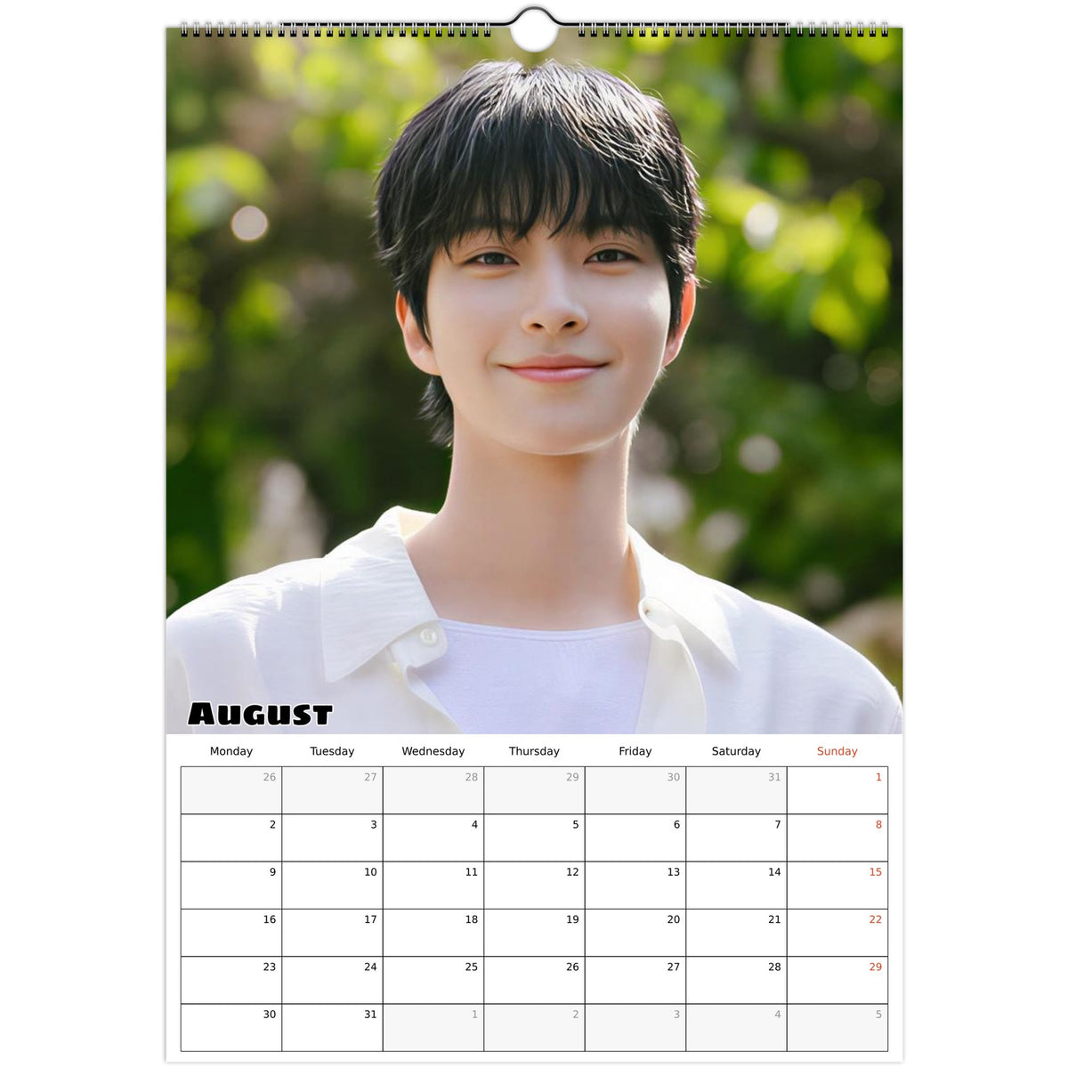 Hwang In‑youp calendar August photo