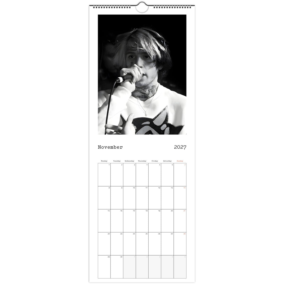 Lil Peep Calendar 2027 November photo