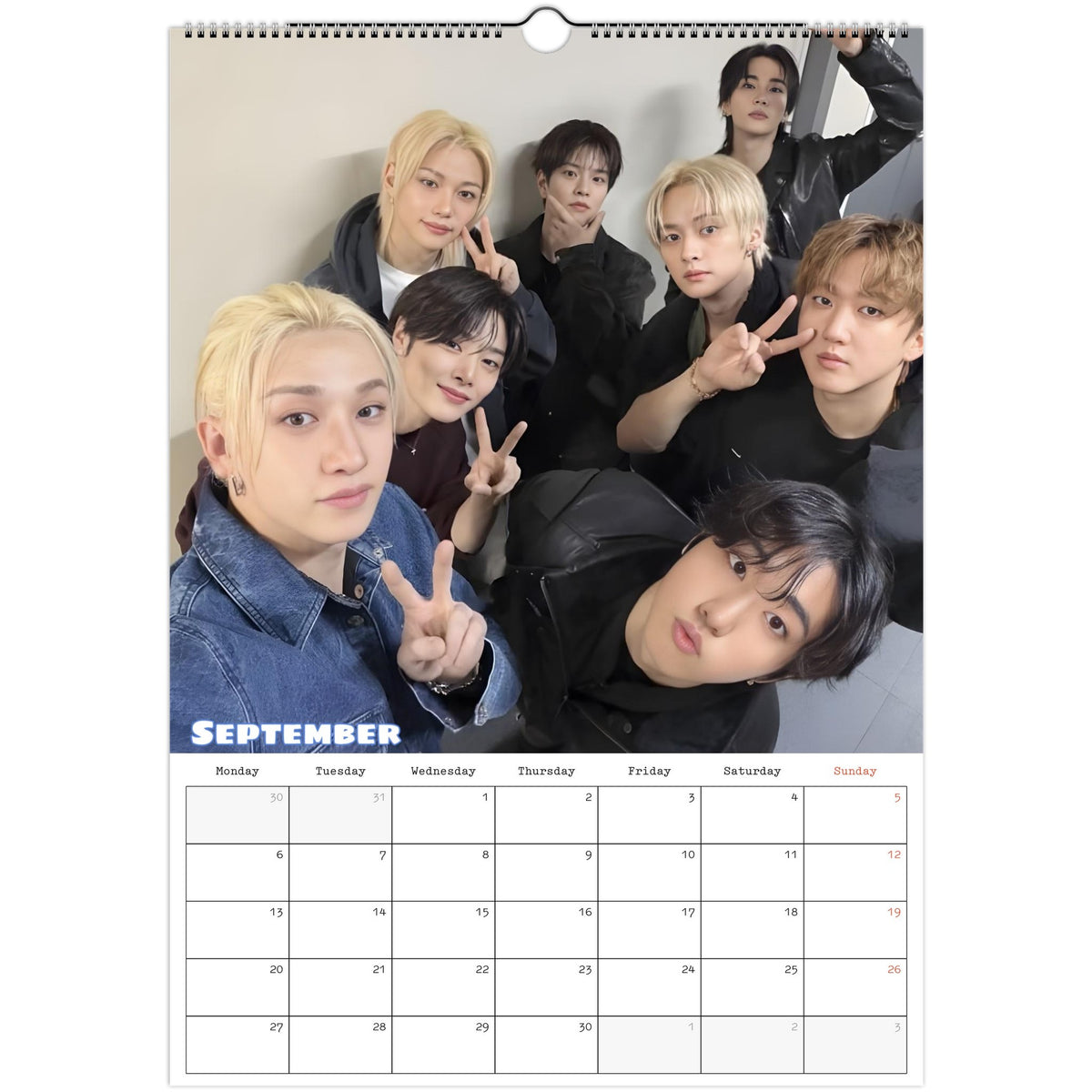 Stray Kids calendar 2027 September photo