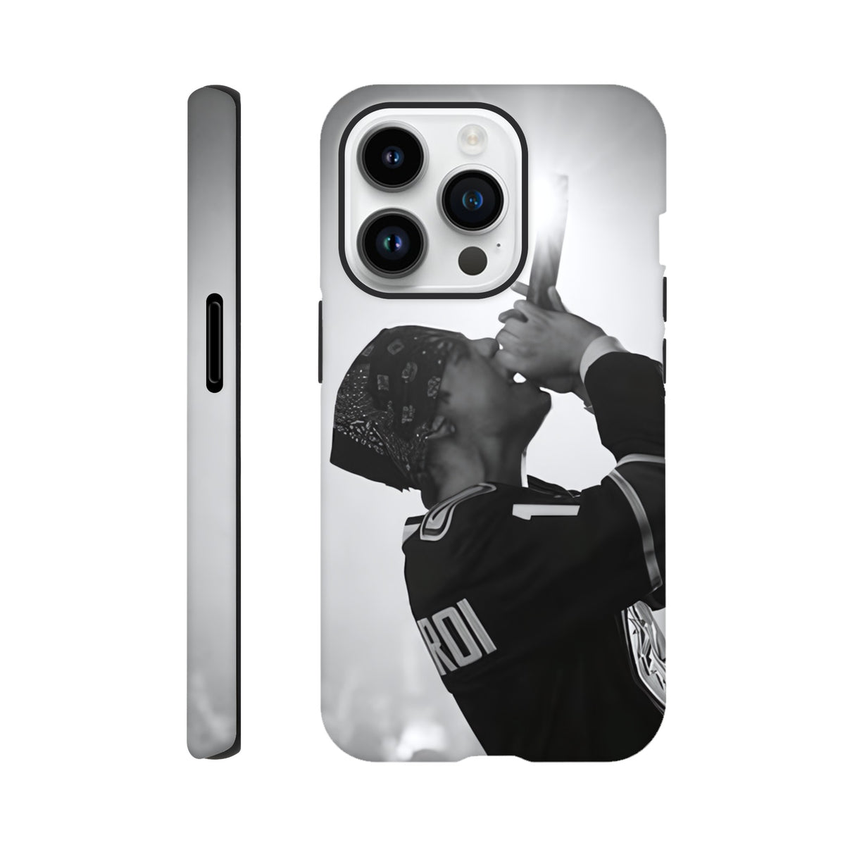 Modern iPhone case featuring The Kid LAROI inspired artwork
