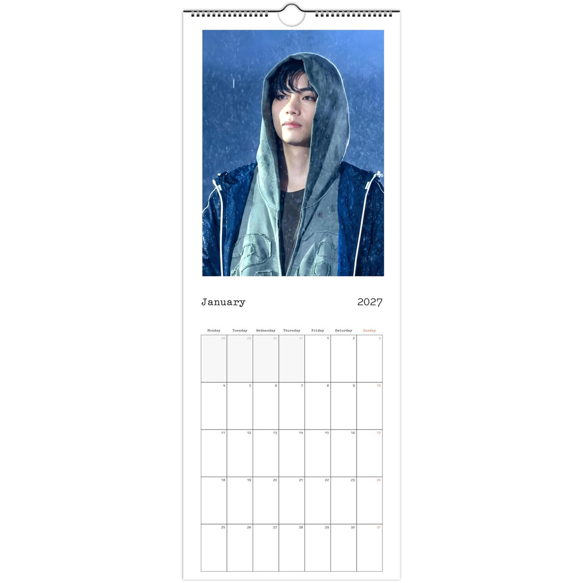 BTS V January ARIRANG Calendar 2027 photo