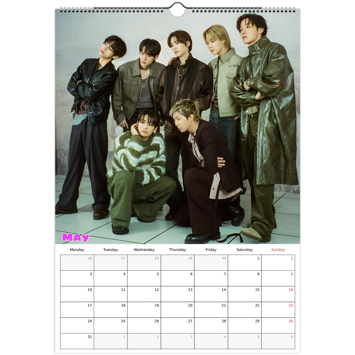 BTS Calendar 2027 May Photo