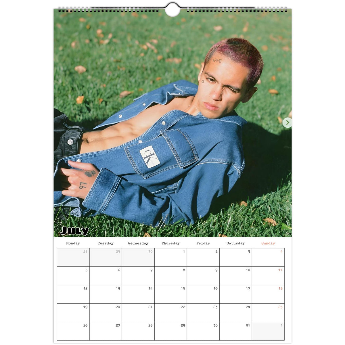 Dominic Fike calendar July photo