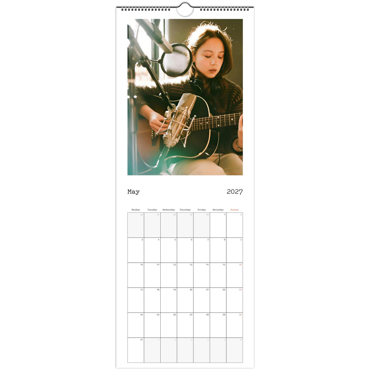 May 2027 page in Laufey slim wall calendar
