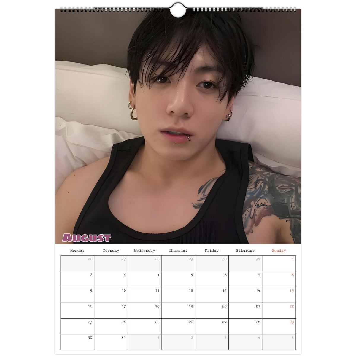 Jungkook Calendar 2027 August photo
