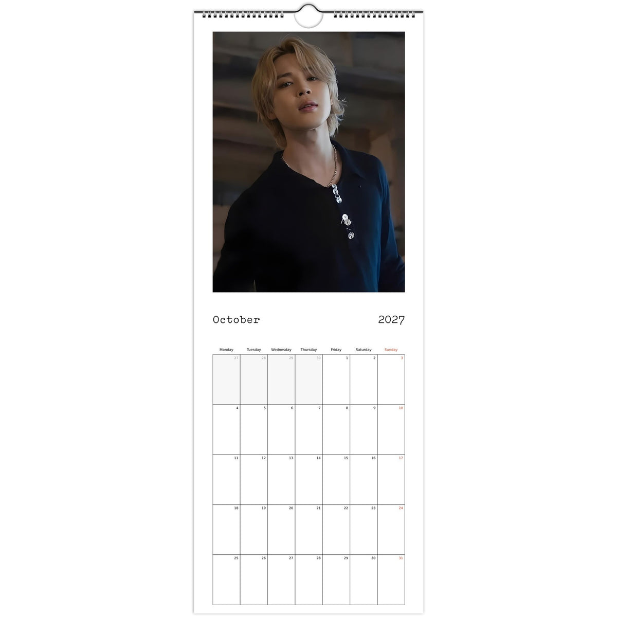 BTS Jimin Calendar October portrait