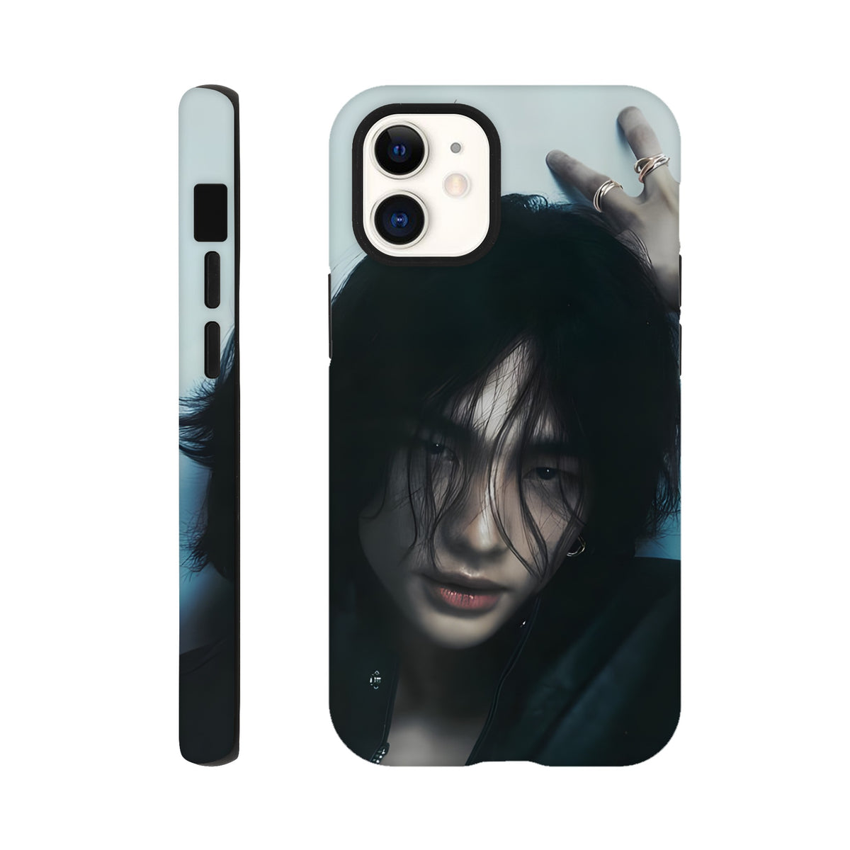 Shock‑absorbing Hyunjin iPhone case for K‑pop fans