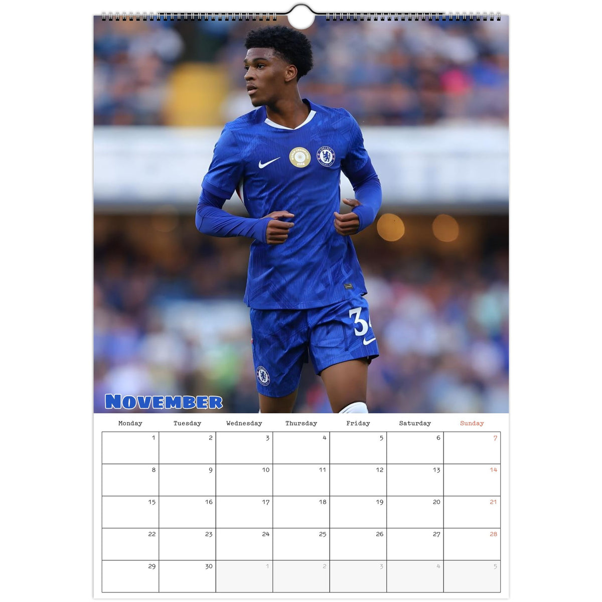 Chelsea Calendar 2027 November photo