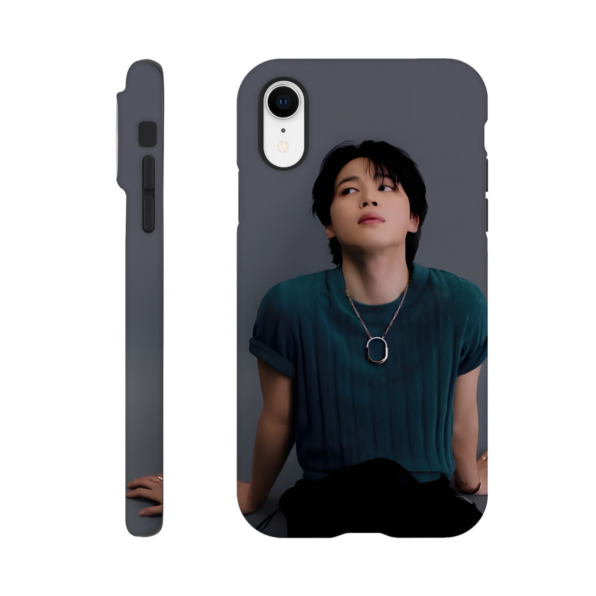 Jimin iPhone tough case with reinforced dual‑layer defence
