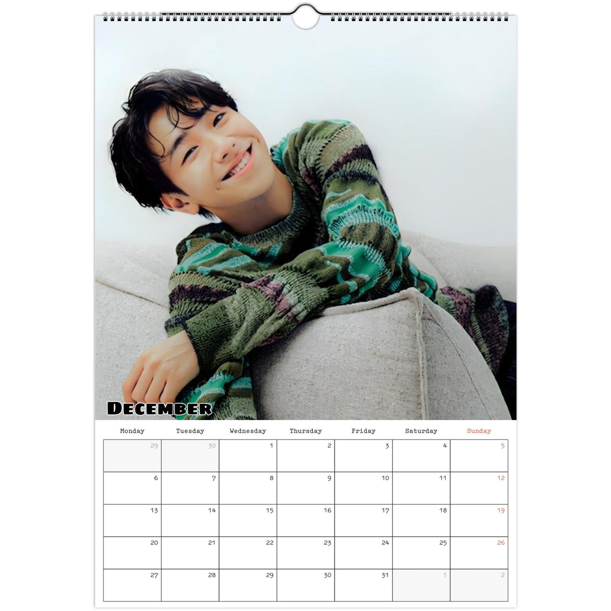 Nam Yoon‑su calendar December photo