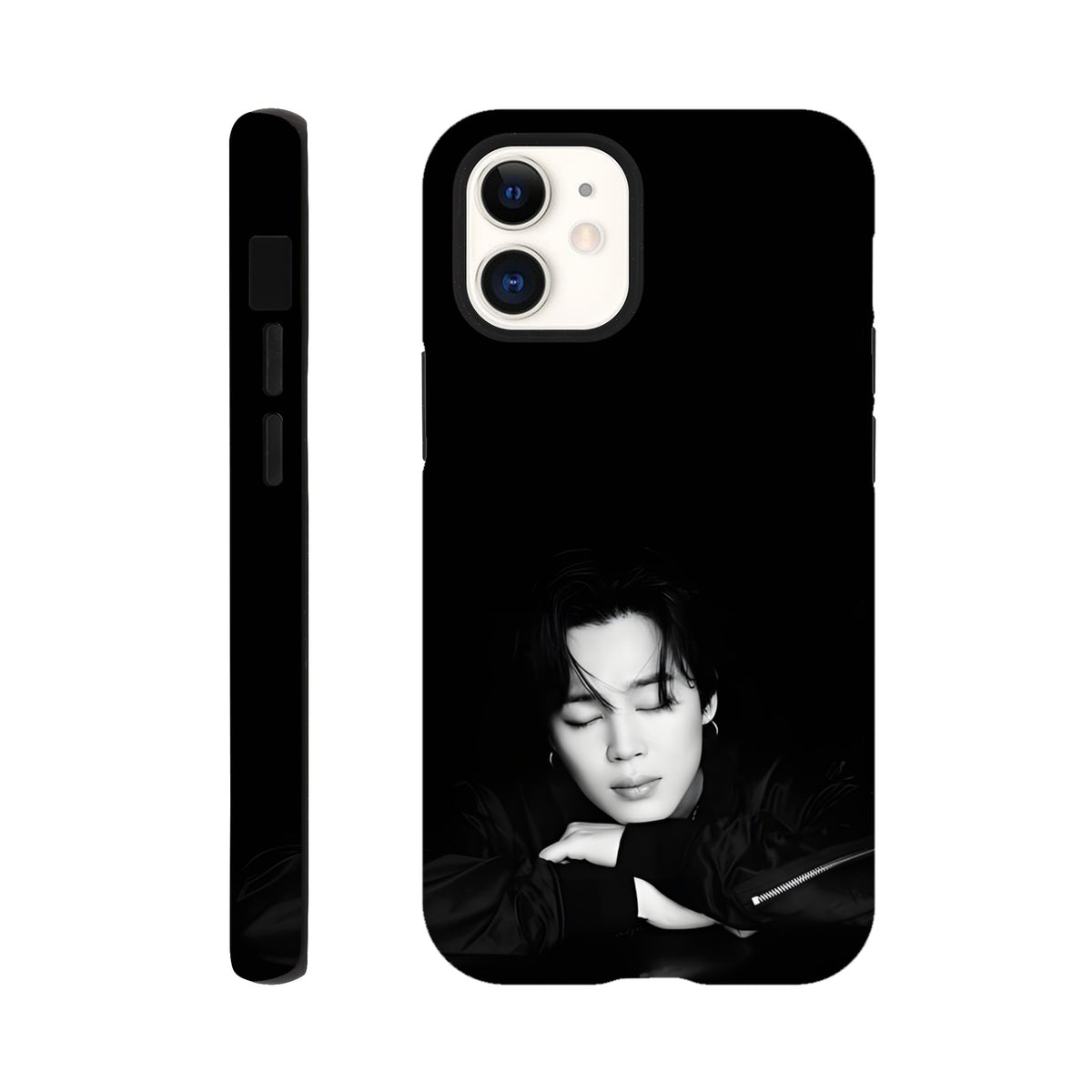 Shock‑absorbing Jimin iPhone case with impact‑resistant layers