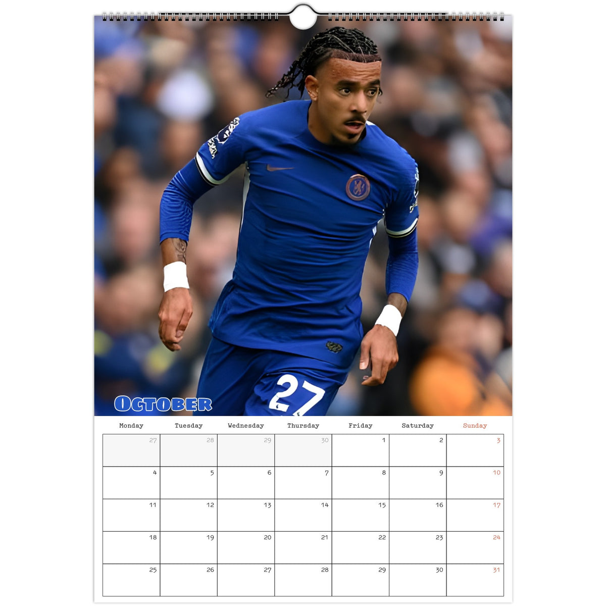 Chelsea Calendar 2027 October photo