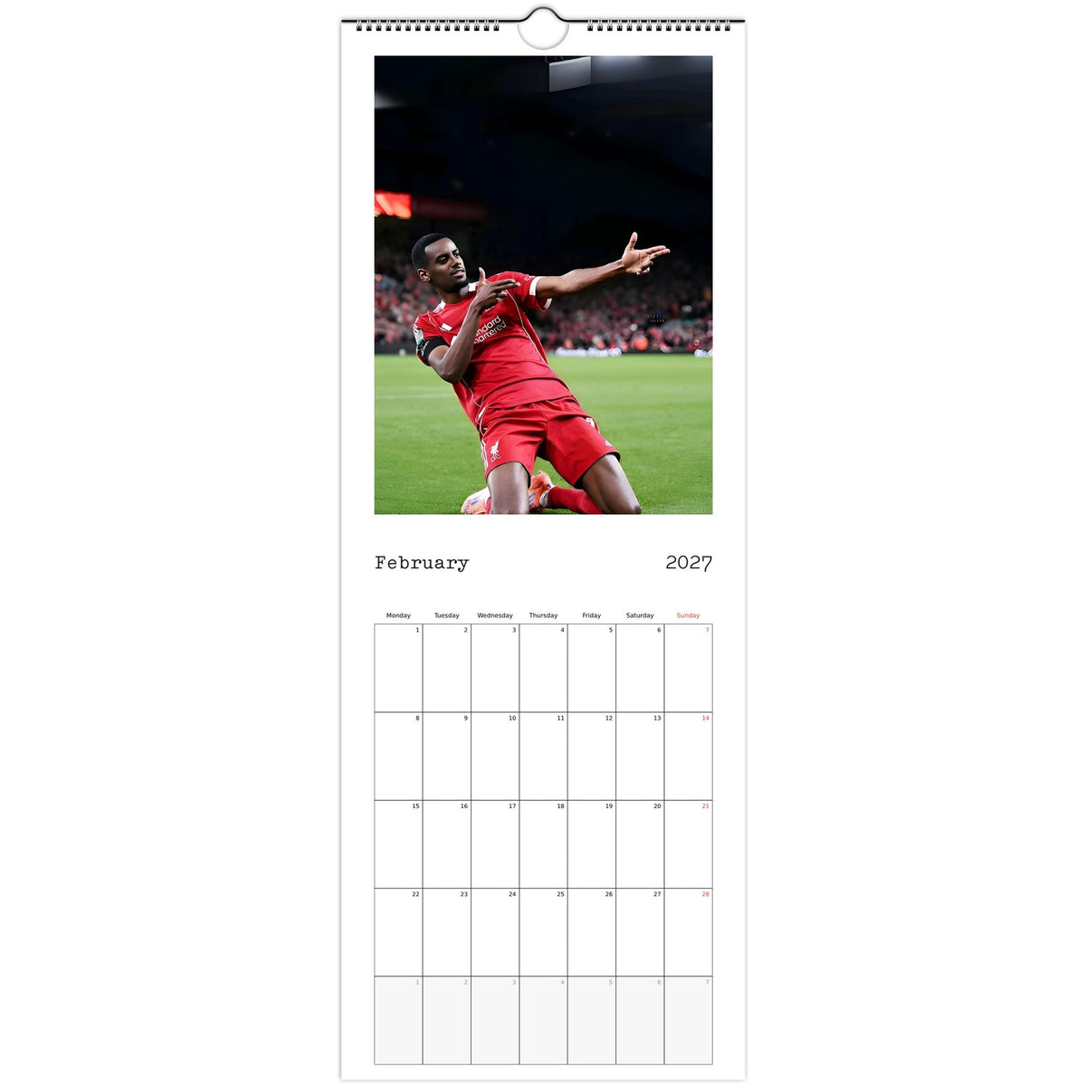 Liverpool Calendar February page