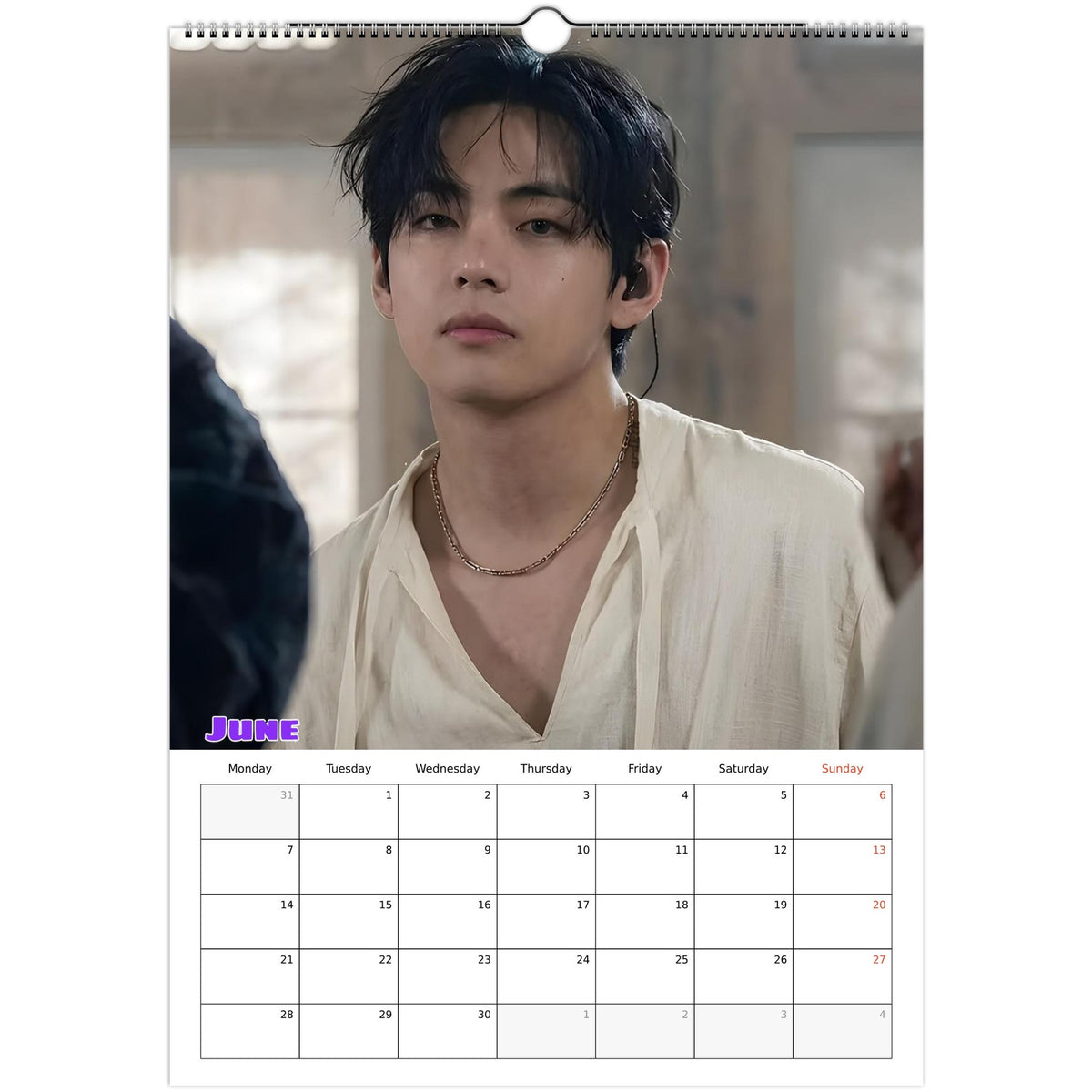 BTS Taehyung calendar June portrait