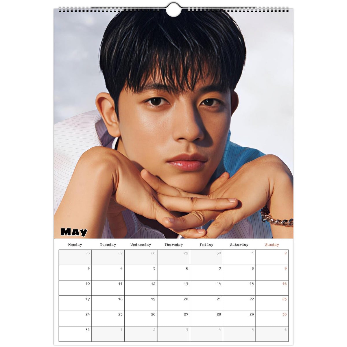 May 2027 page in Park Solomon Lomon A3 wall calendar