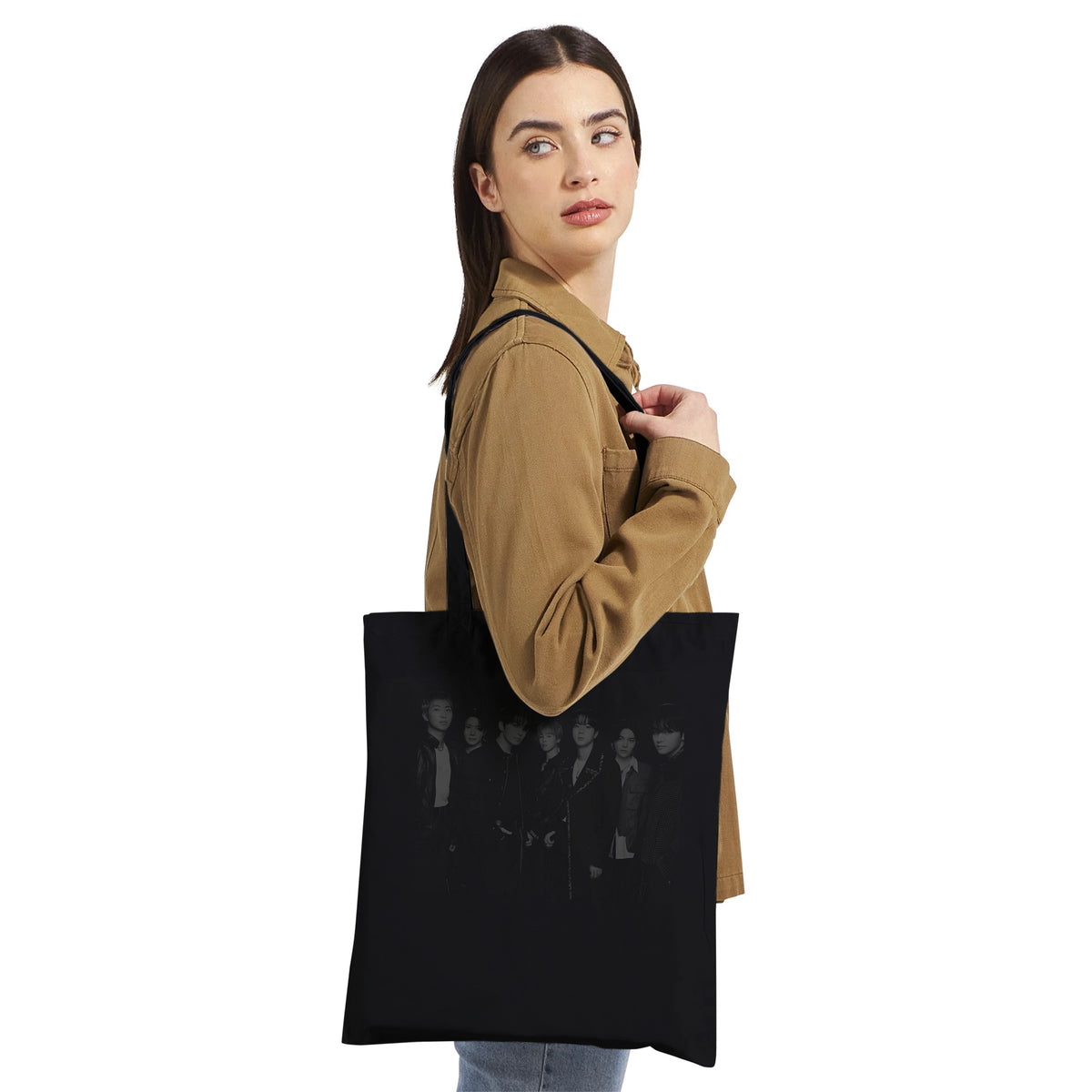BTS 2026 logo back print tote