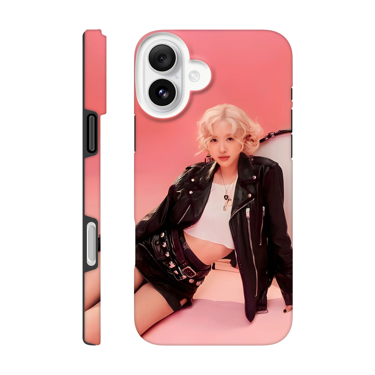 Rosé iPhone cover with scratch‑resistant outer shell