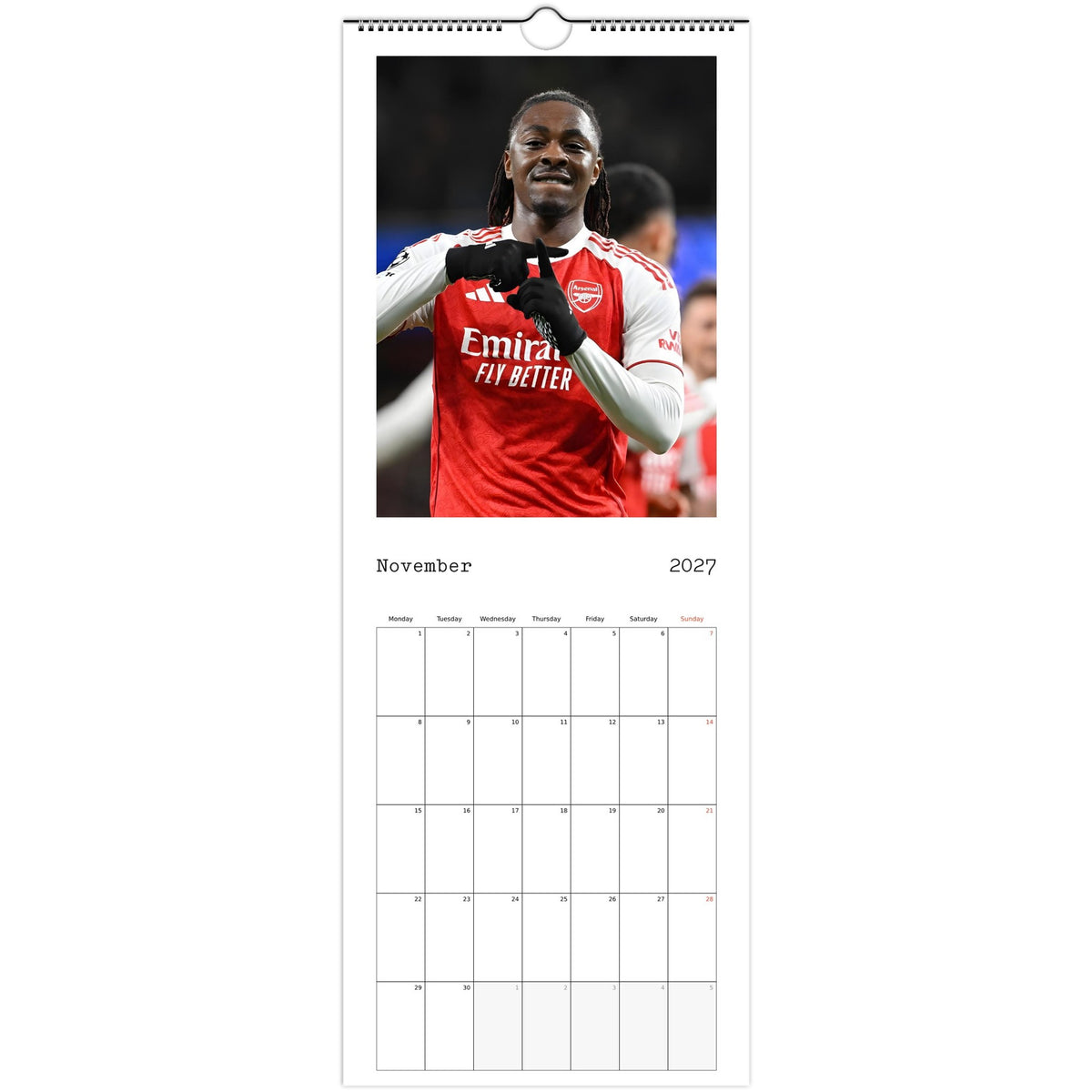 Arsenal Calendar November page