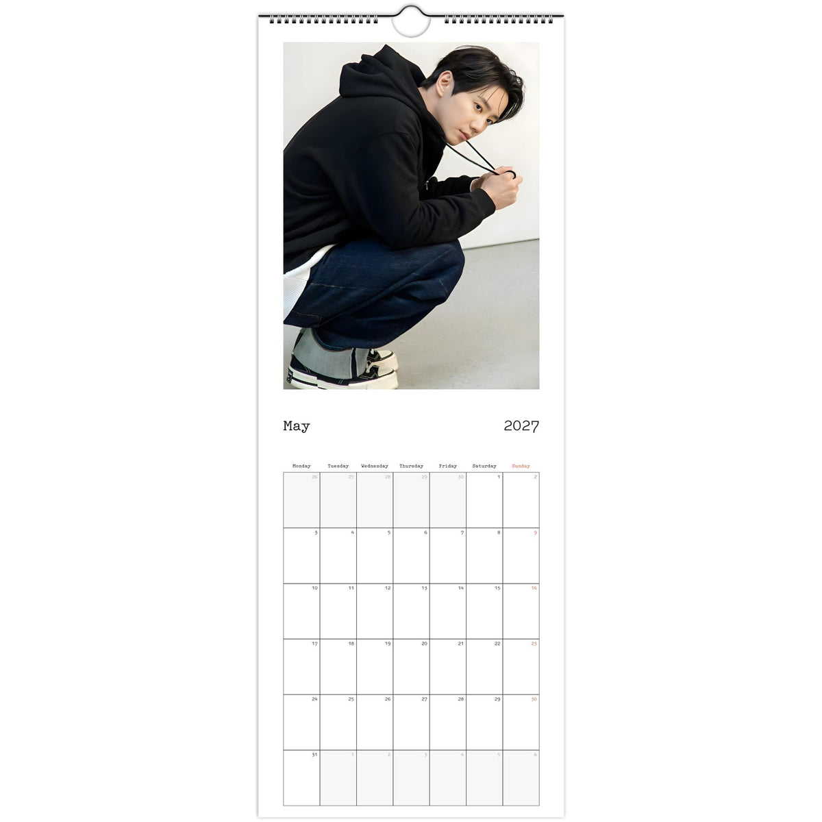 May 2027 page in Lee Jun-young slim wall calendar