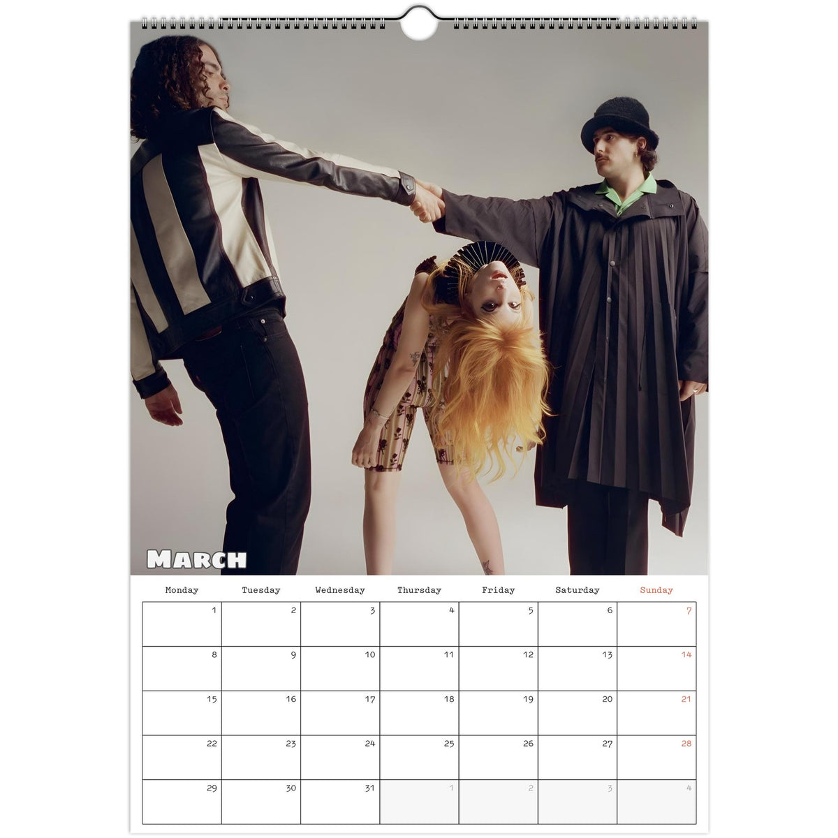 Paramore Calendar 2027 March photo