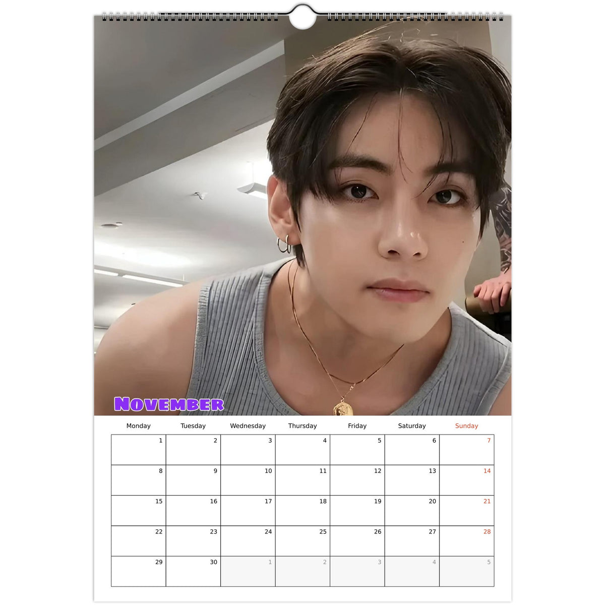BTS Taehyung calendar November portrait