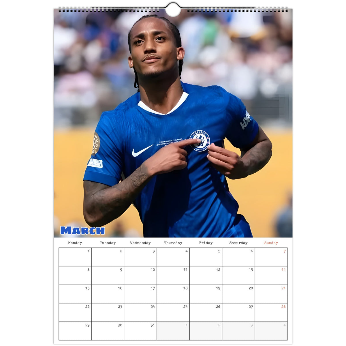Chelsea Calendar 2027 March photo