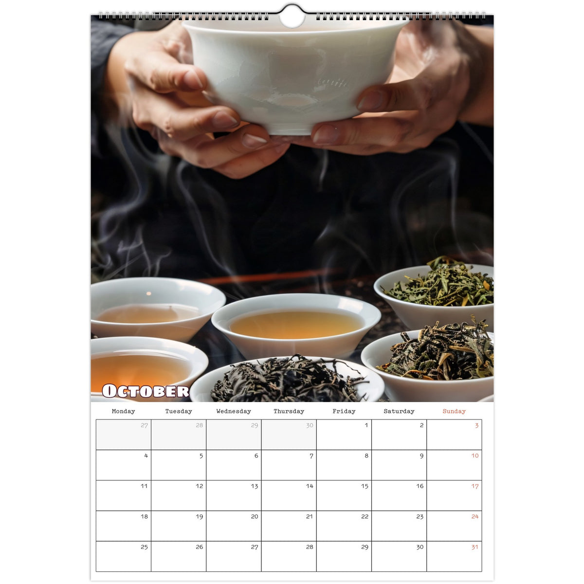 Tea Lovers Calendar 2027 October photo