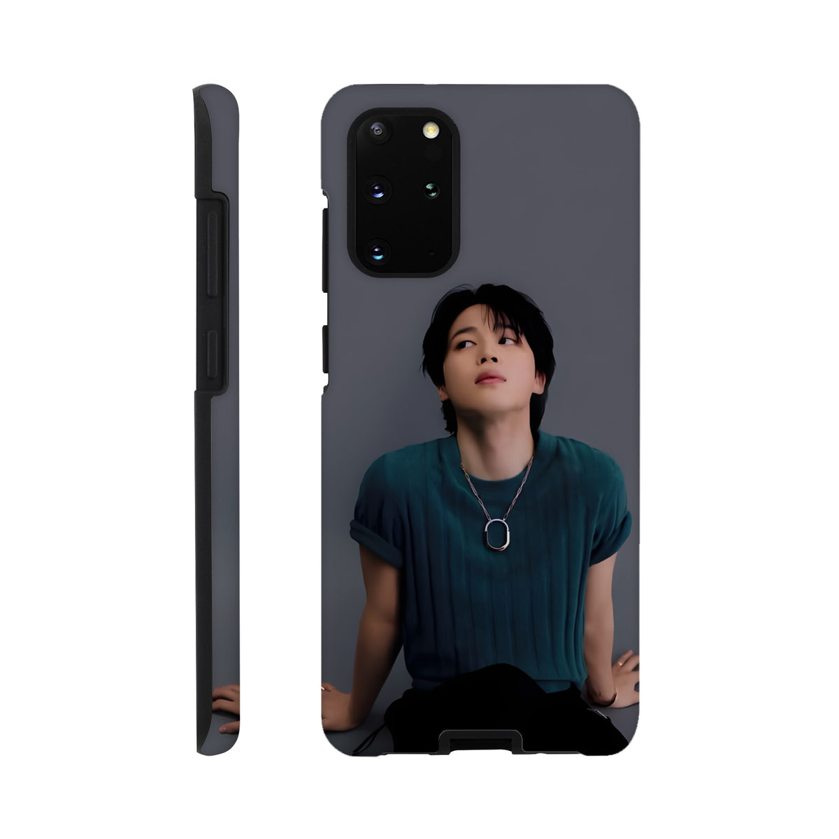 Samsung tough case with Jimin BTS artwork and reinforced layers