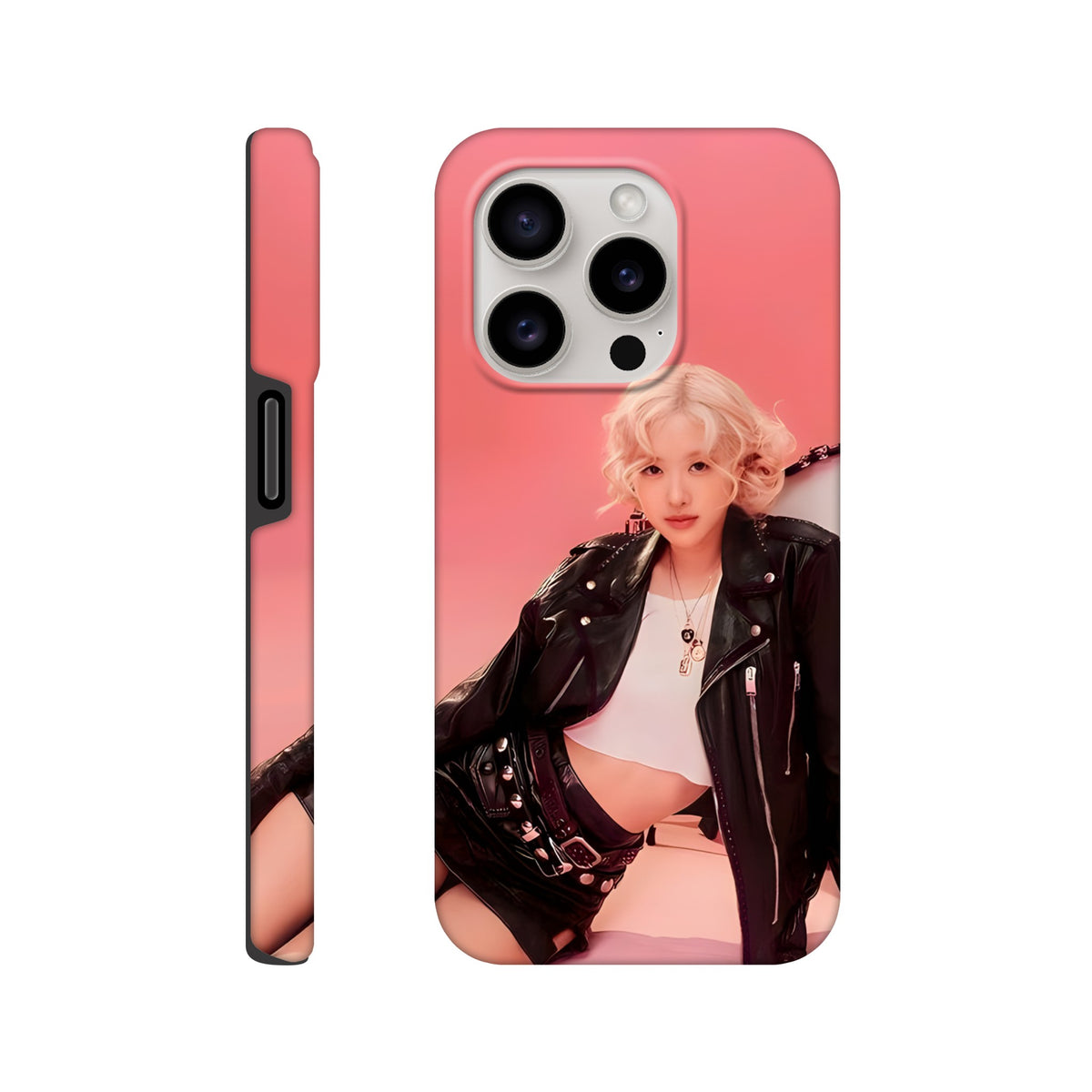 Blackpink Rosé phone case featuring durable shockproof design