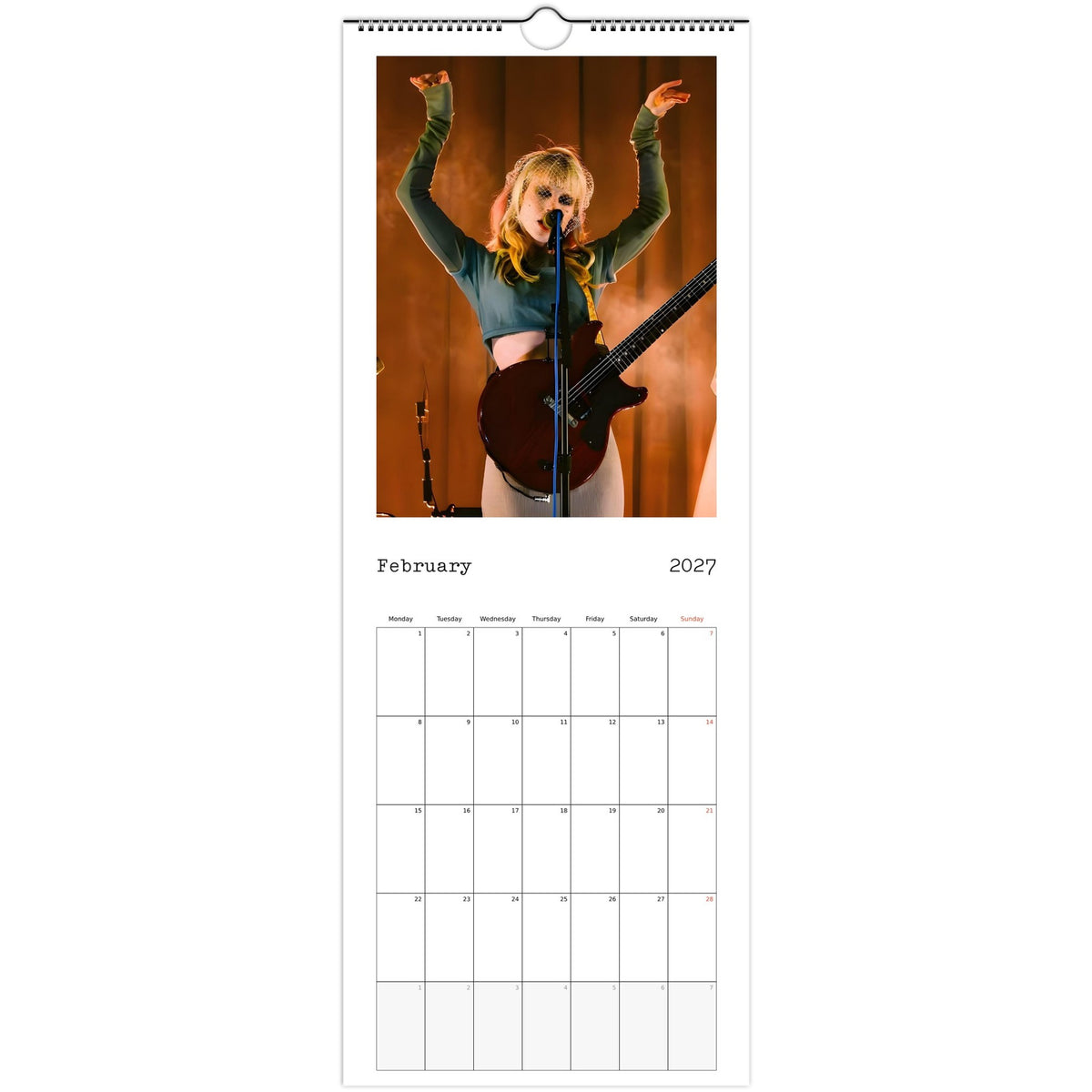 Hayley Williams Calendar February page