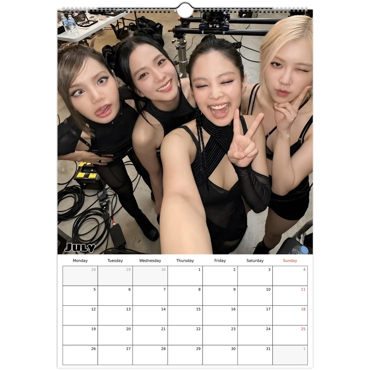 July page of BLACKPINK 2027 A3 wall calendar