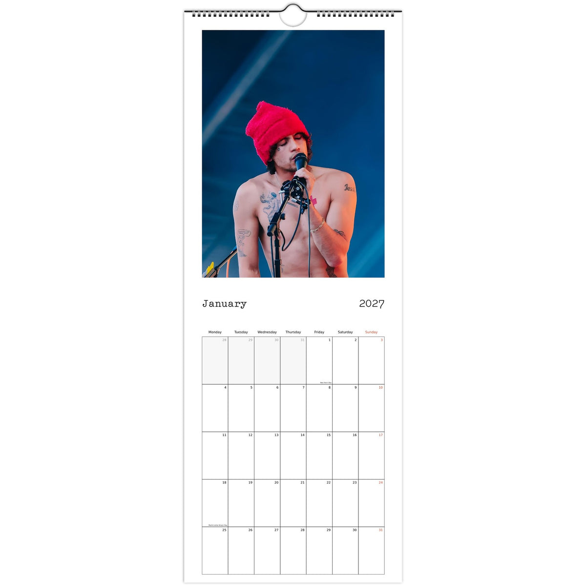 Dominic Fike calendar January photo