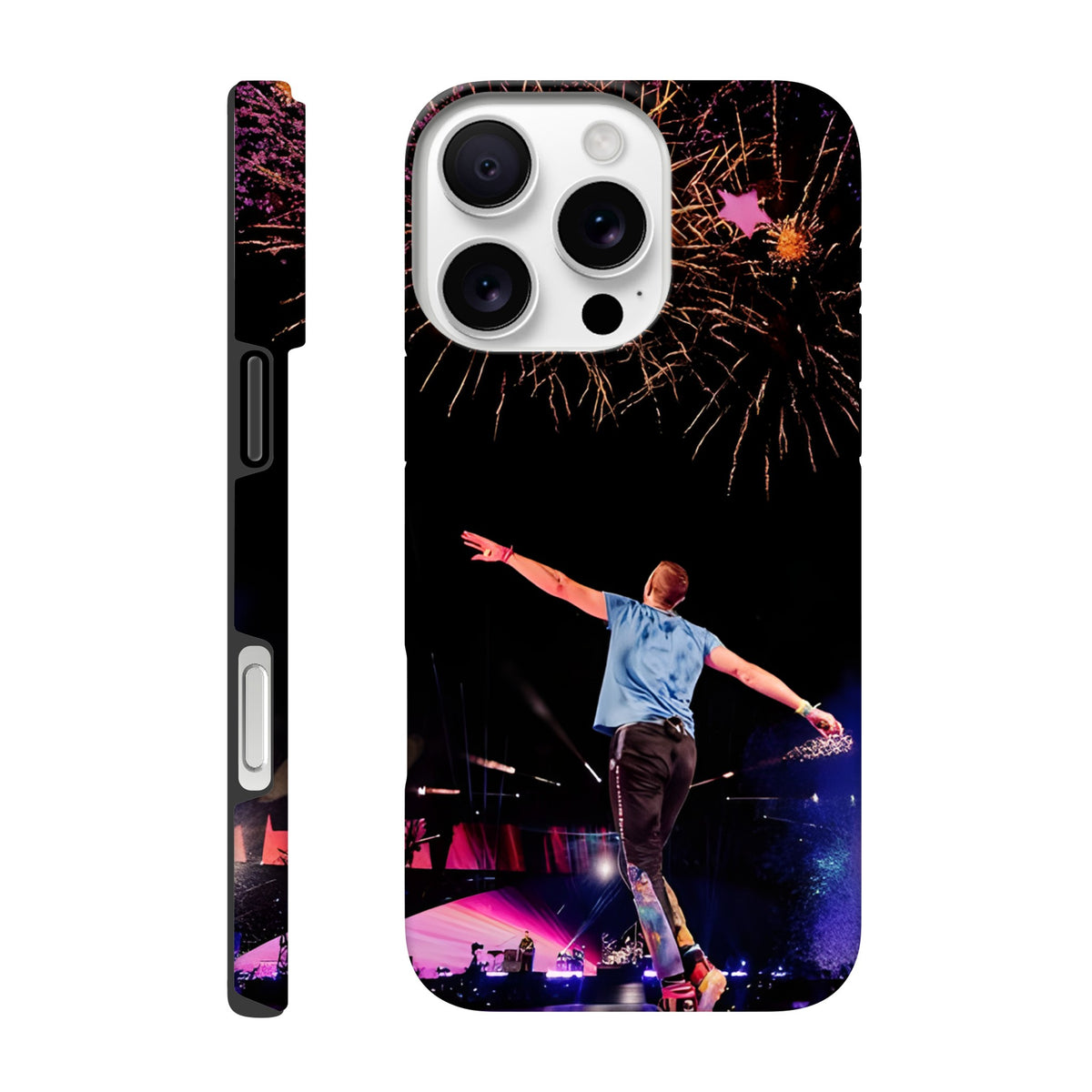 Chris Martin Coldplay iPhone tough case with dual‑layer protection