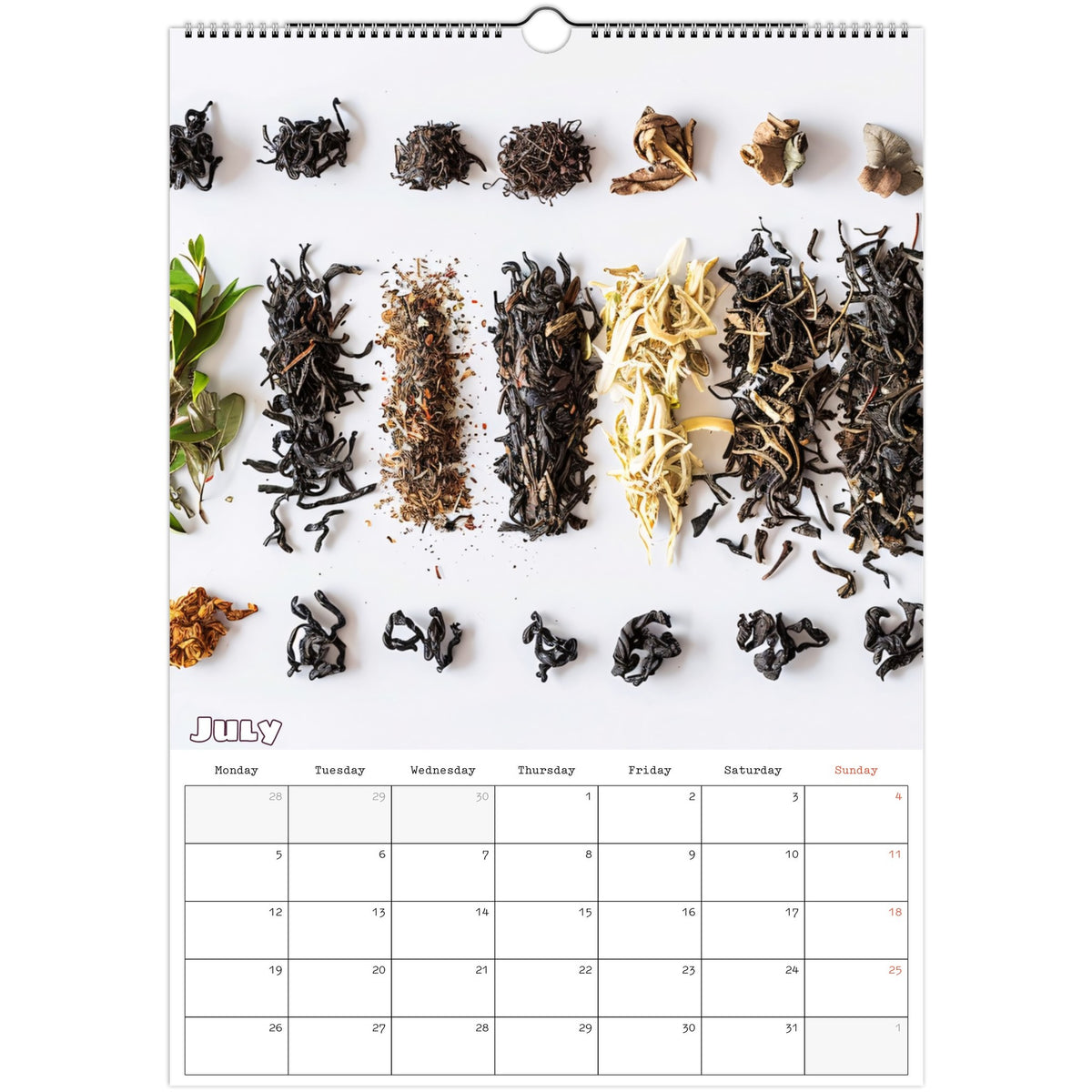 Tea Lovers Calendar 2027 July photo