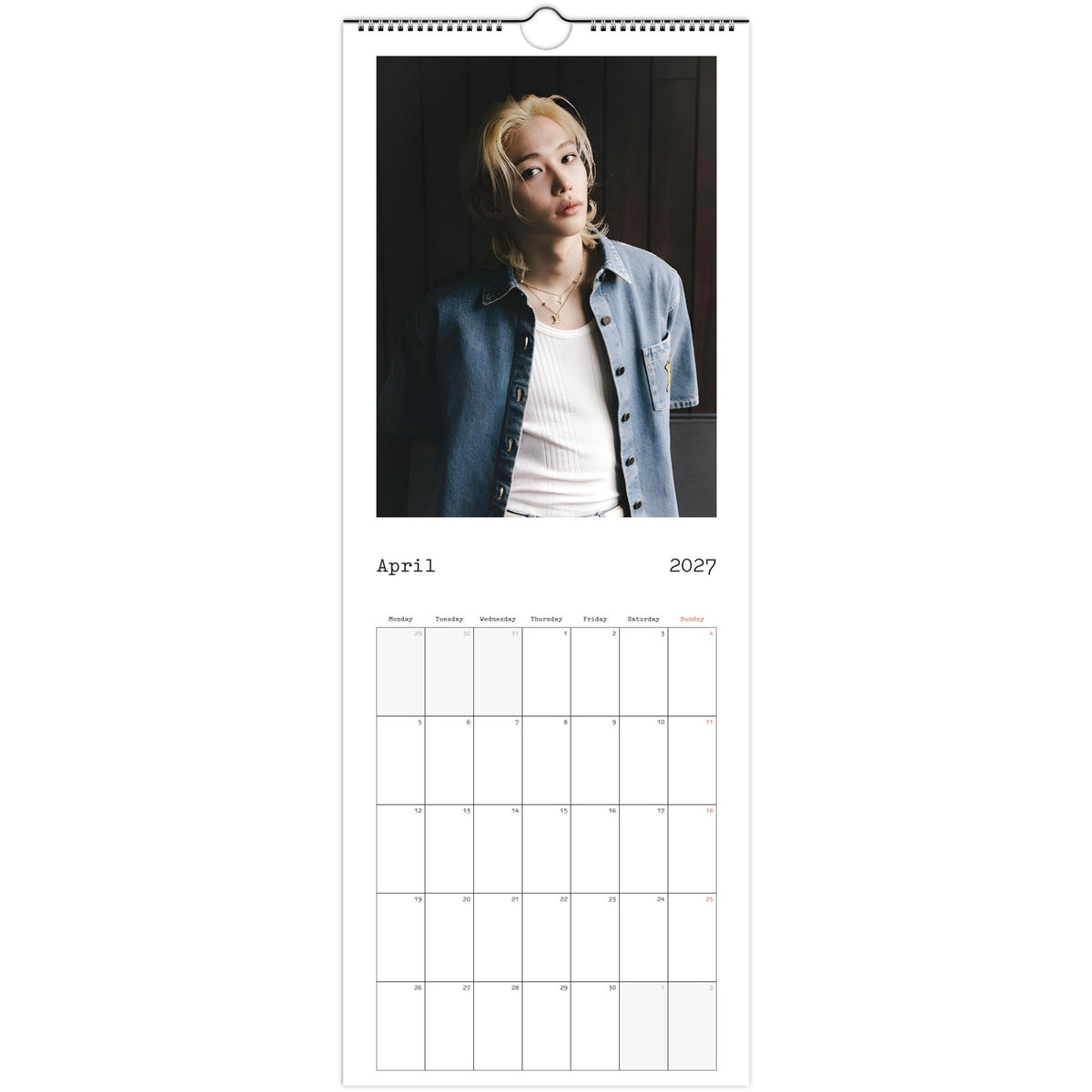 Stray Kids Felix Elite Calendar 2027 April page