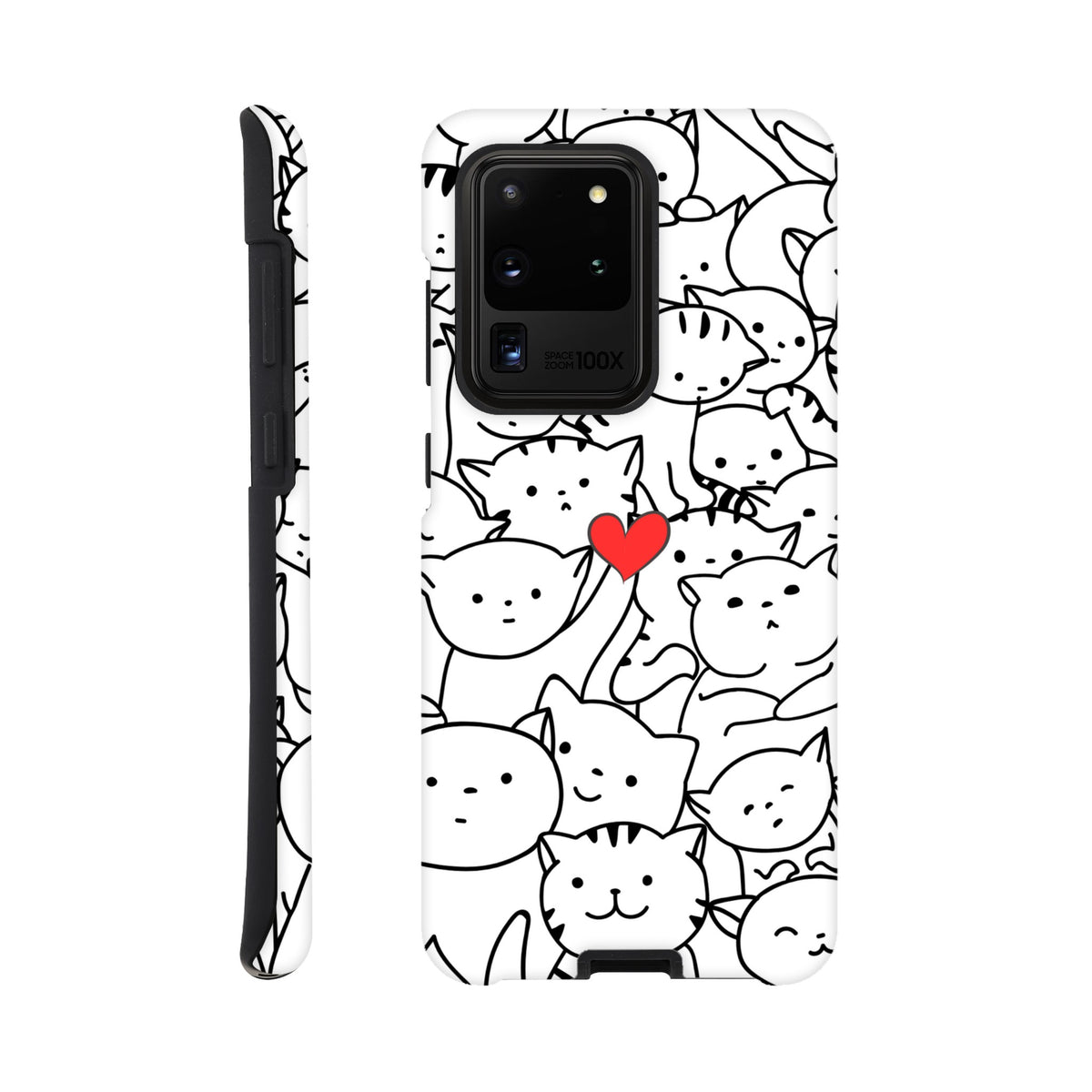 Cute cat pattern Samsung tough case