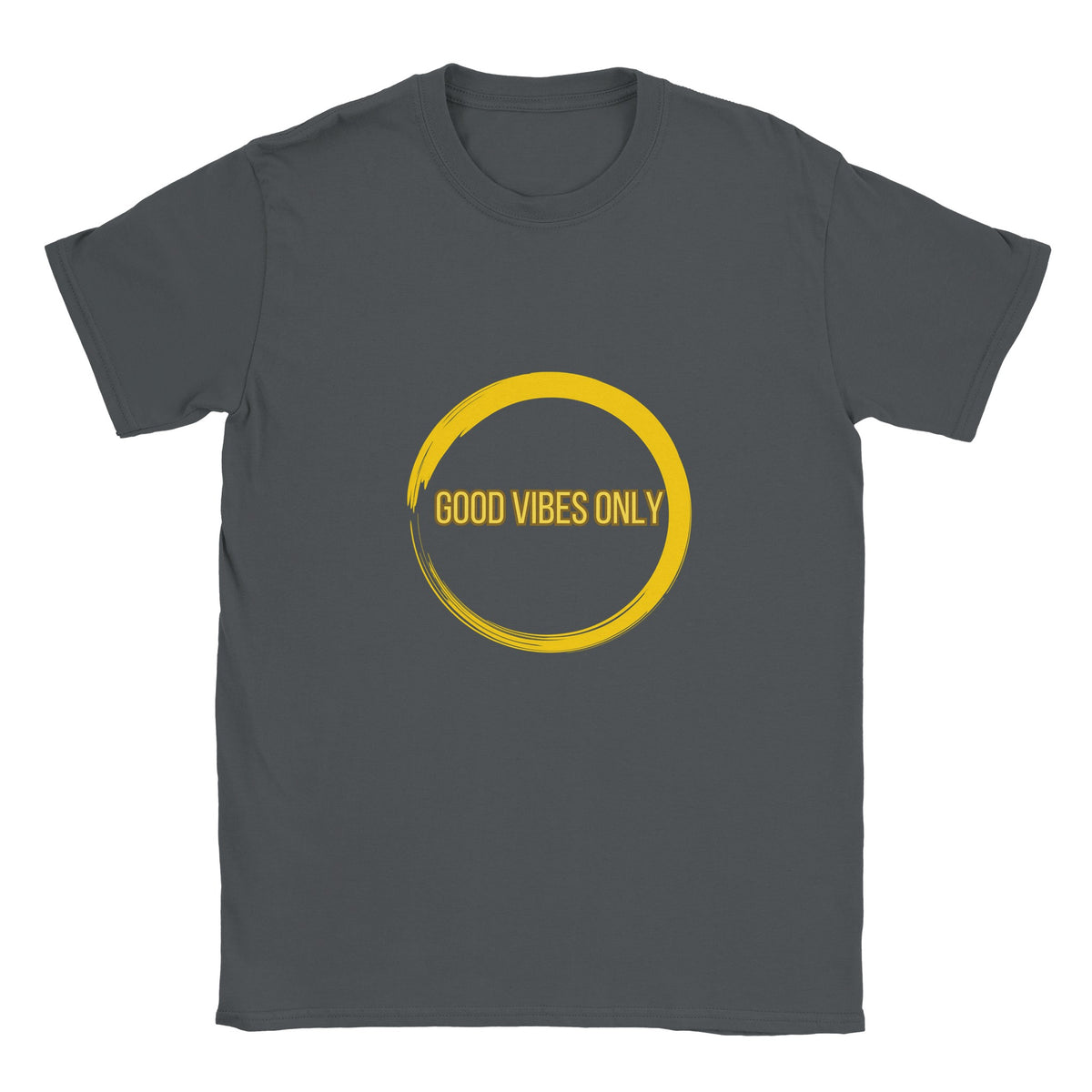 Comfortable cotton tee promoting positivity and good vibes