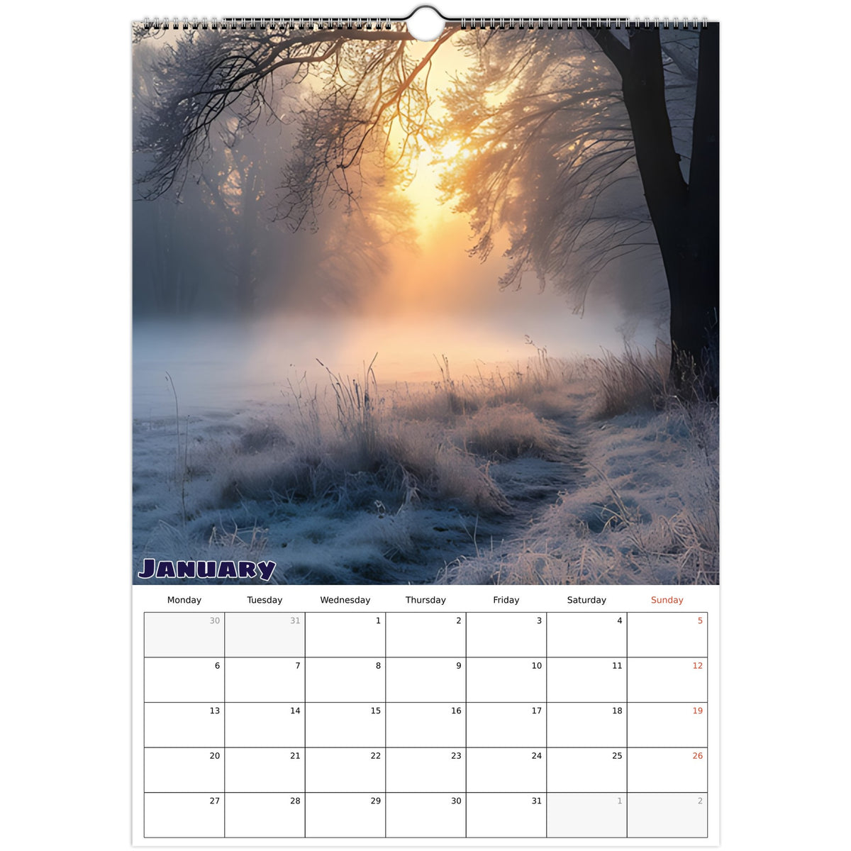 January nature scene 