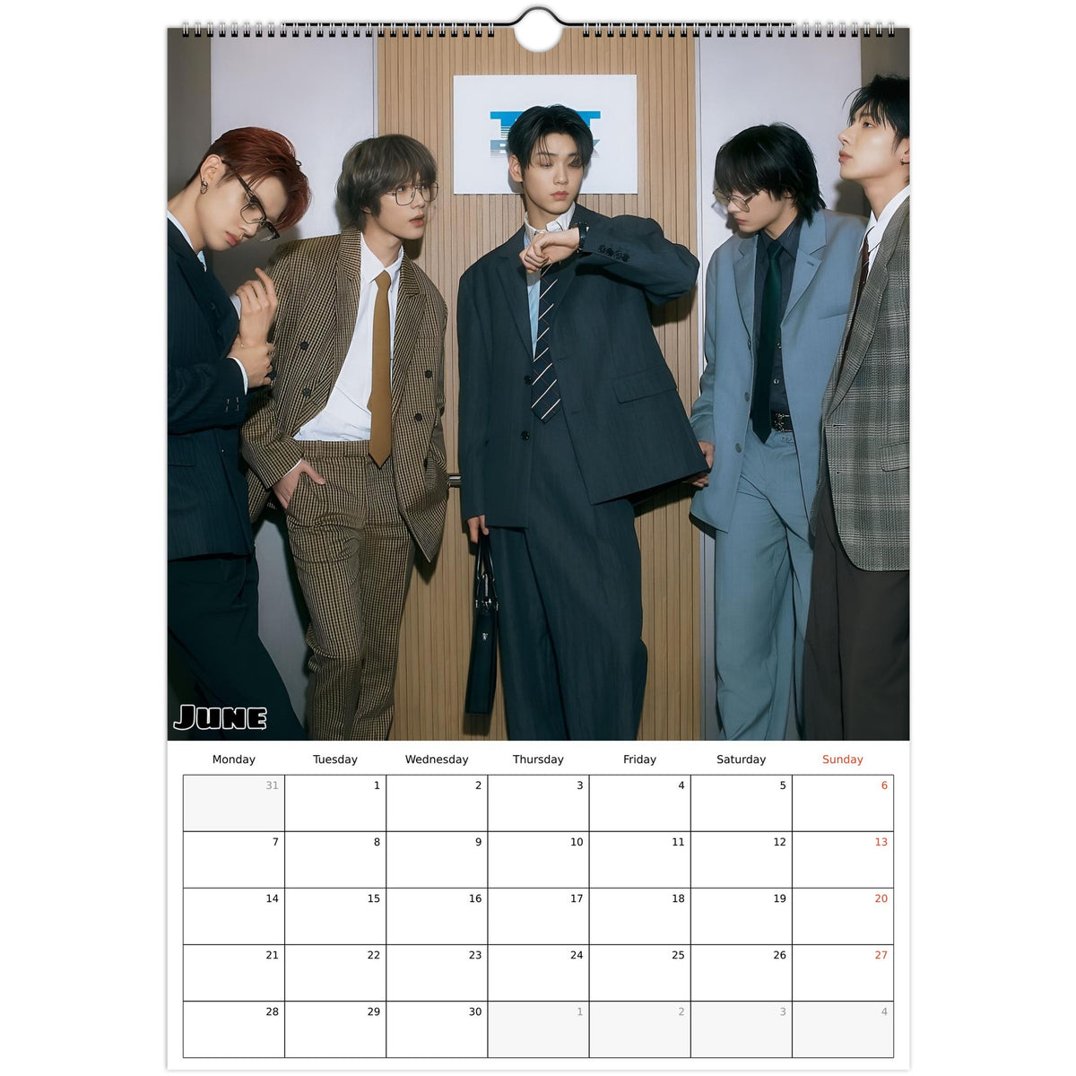 TXT calendar June 