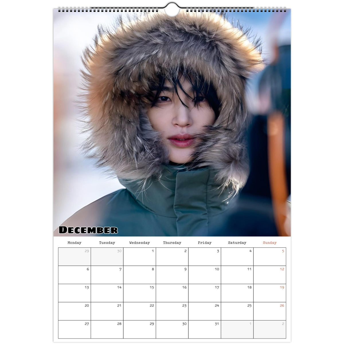 Byeon Woo‑seok calendar December photo