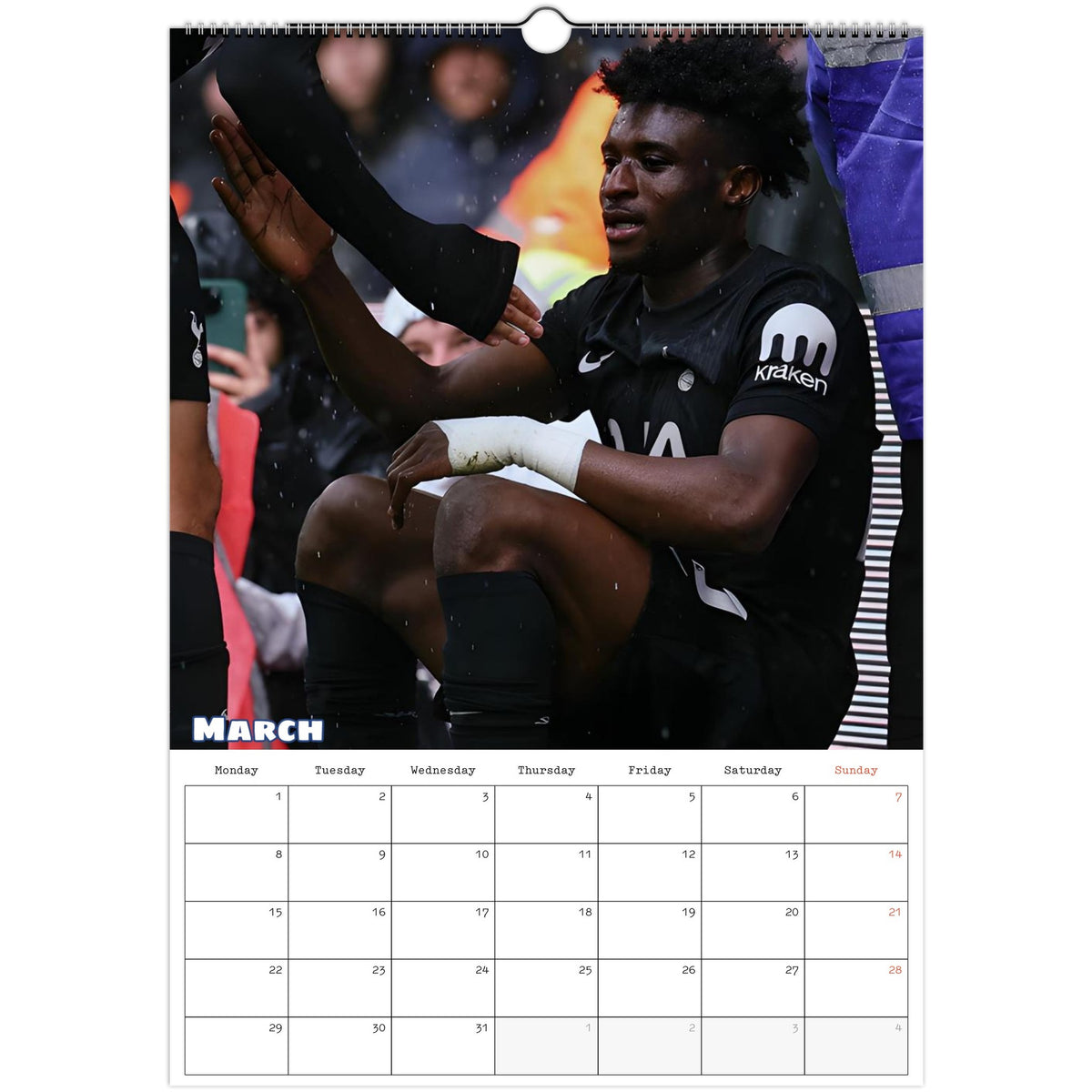 Tottenham calendar March photo