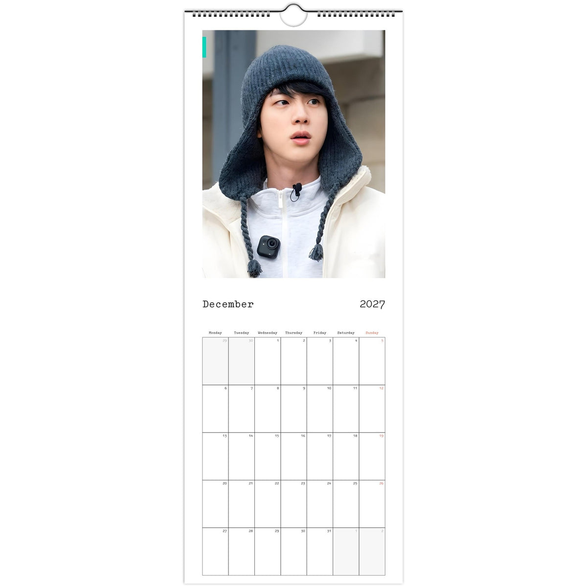BTS Jin Calendar December portrait