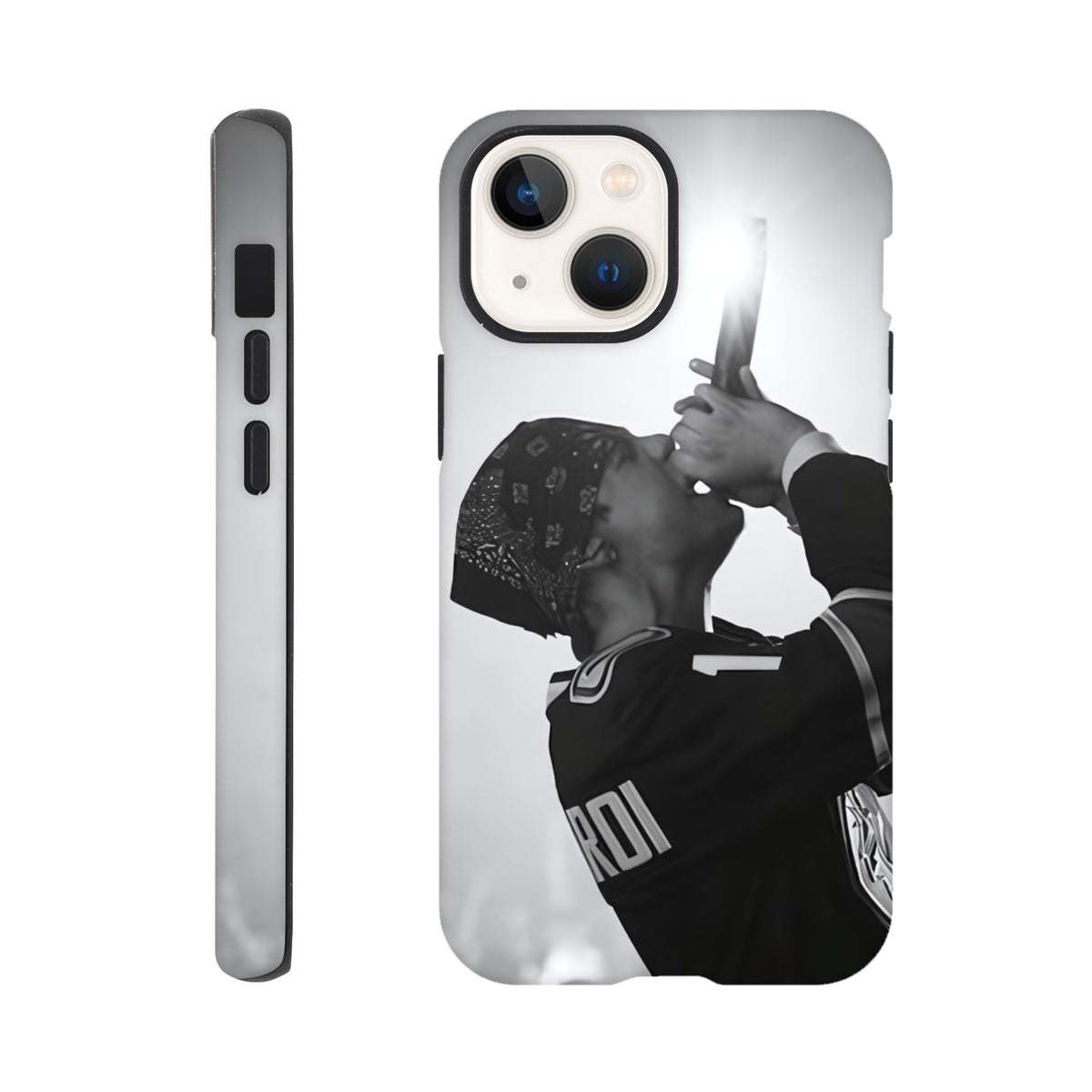 Dual‑layer protective iPhone case with The Kid LAROI aesthetic