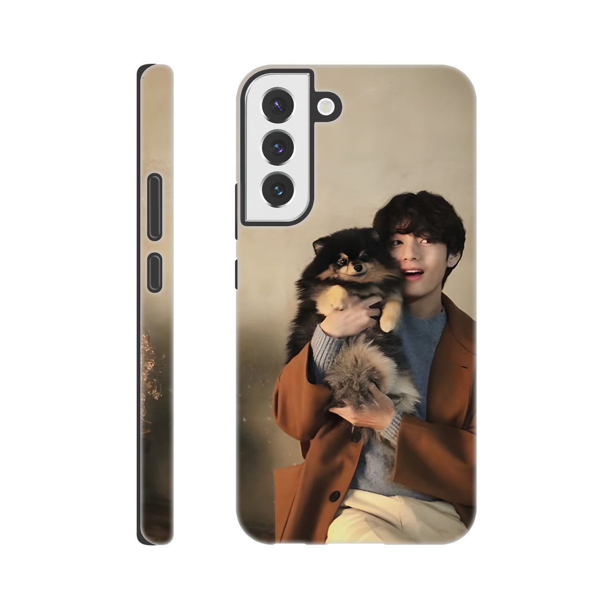 Stylish BTS V Samsung tough case with Yeontan design