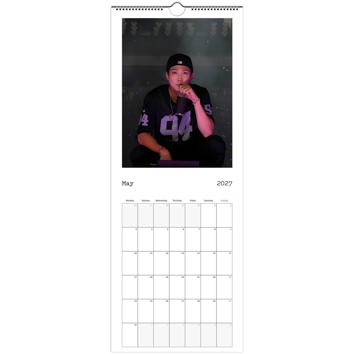 BTS RM Calendar 2027 May page