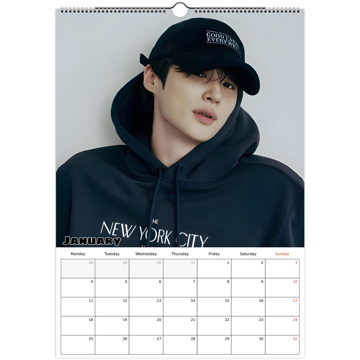 Byeon Woo‑seok calendar January photo