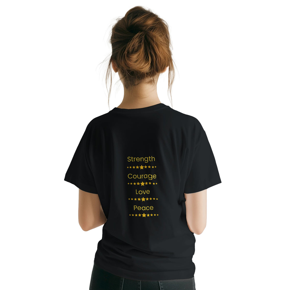 Positive mindset tee with cheerful Good Vibes slogan