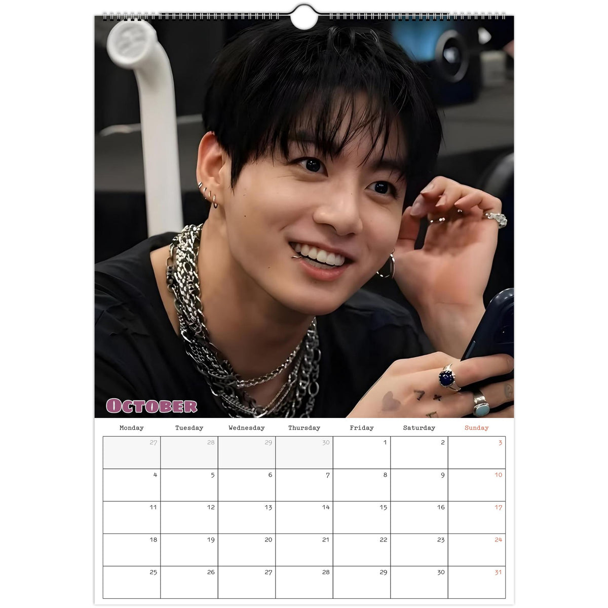 Jungkook Calendar 2027 October photo