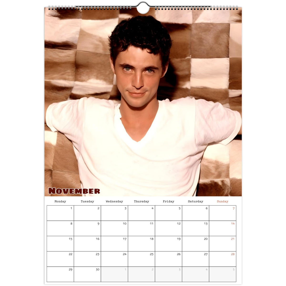 Matthew Goode Calendar 2027 November photo
