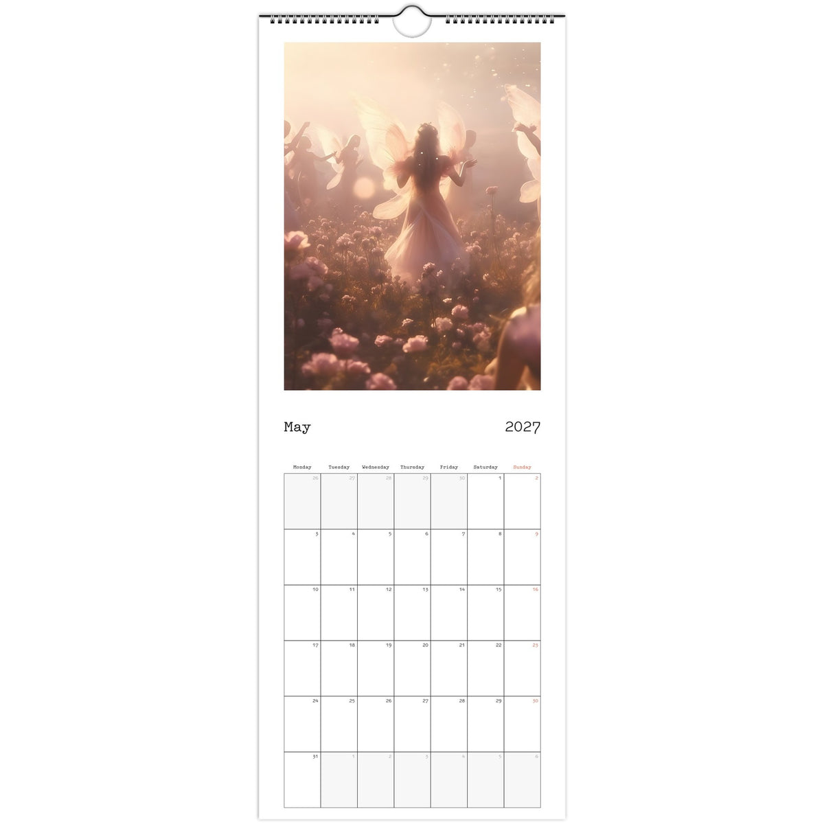 Fairies calendar 2027 May photo